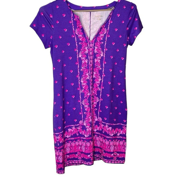 Lilly Pulitzer Purple and Pink Midi Dress - Picture 2 of 9